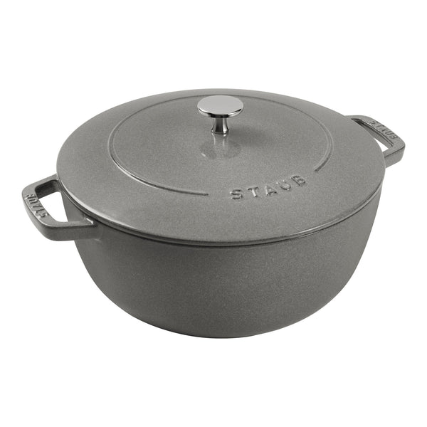 Staub Cast Iron - Specialty Shaped Dutch Ovens 5-qt Essential French Oven - Graphite Grey