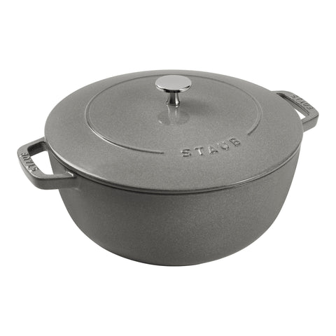 Staub Cast Iron - Specialty Shaped Dutch Ovens 5-qt Essential French Oven - Graphite Grey