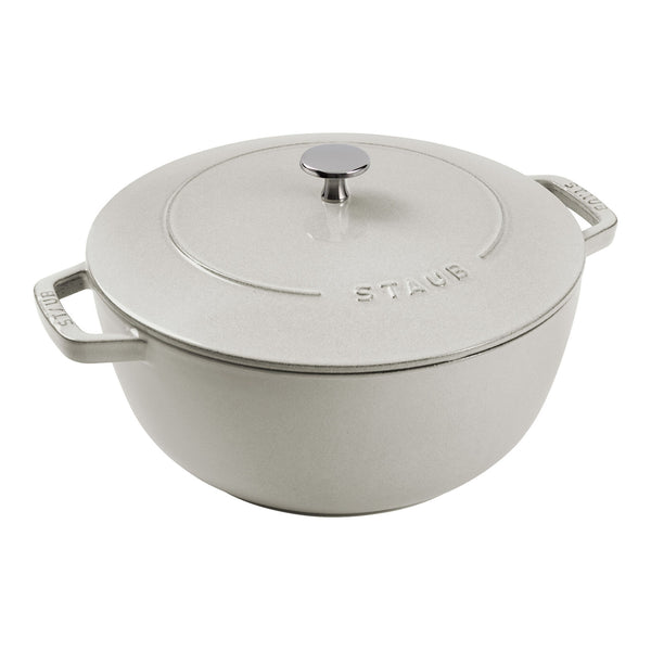 Staub Cast Iron - Specialty Shaped Dutch Ovens 5-qt Essential French Oven - White Truffle