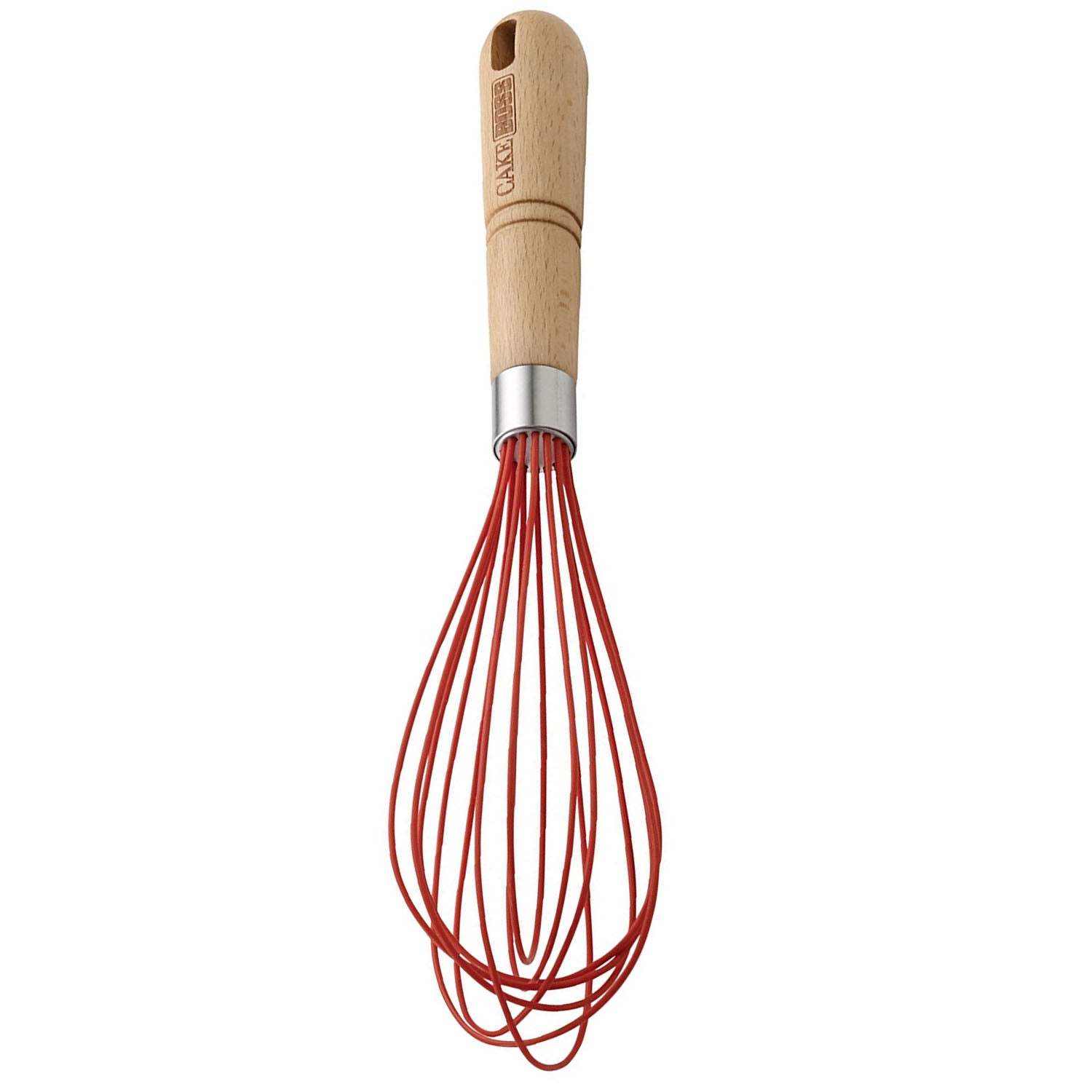 Cake Boss Beechwood 10'' Ballon Whisk With Overmold - Red