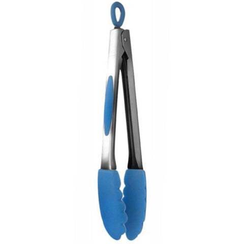 Mastrad 12'' Stainless And Silicone Tongs - Blue