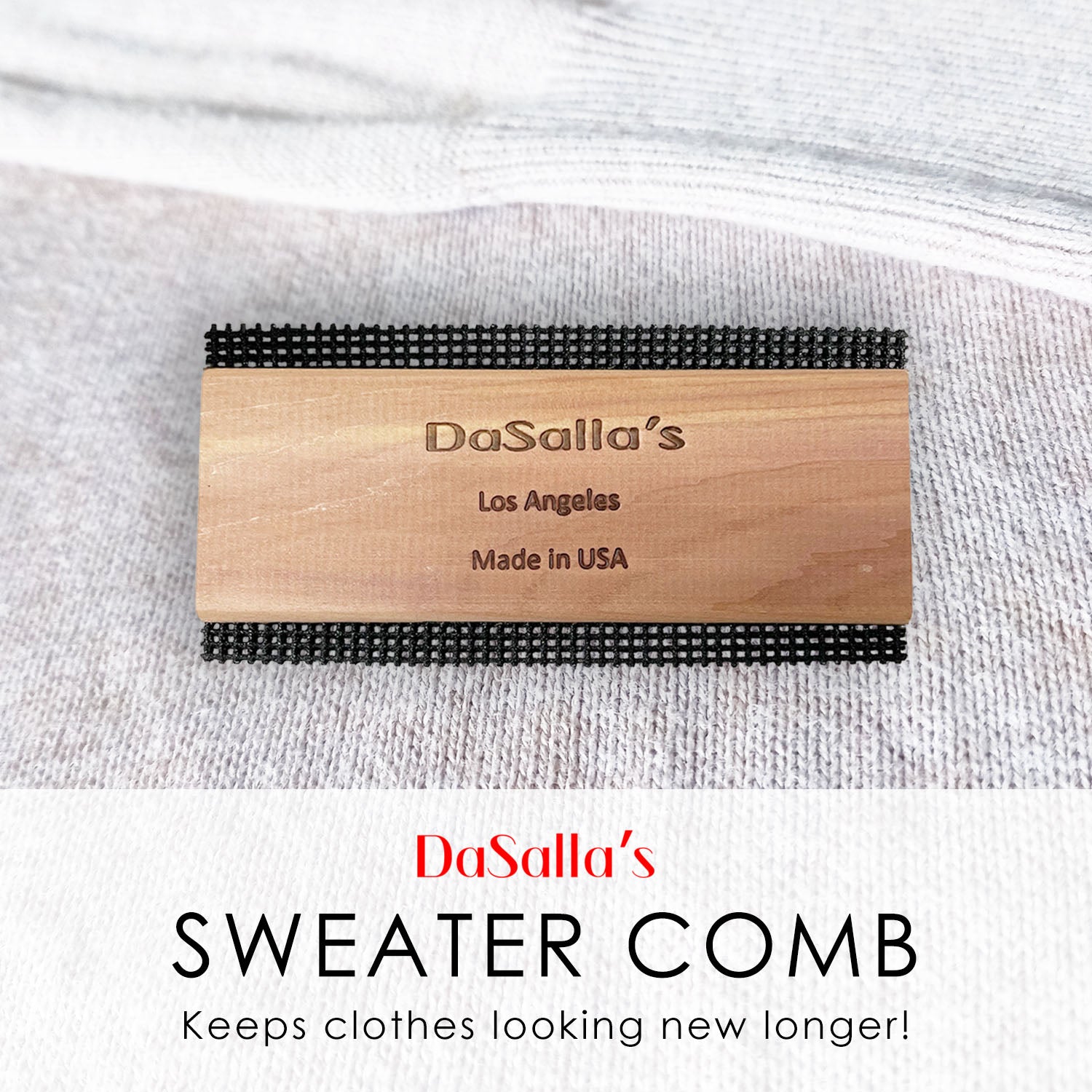 DaSalla's Sweater Comb - Pill Remover with Cedar Handle