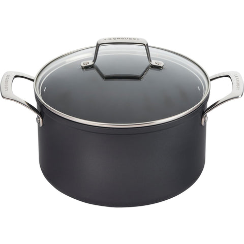 Le Creuset Essential Non-Stick Ceramic Stockpot Glass Lid 6.3 Qt