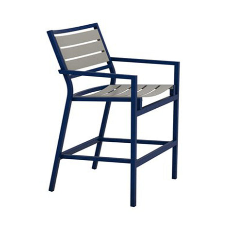 Tropitone Cabana Club Aluminum Slat Stationary Bar Stool