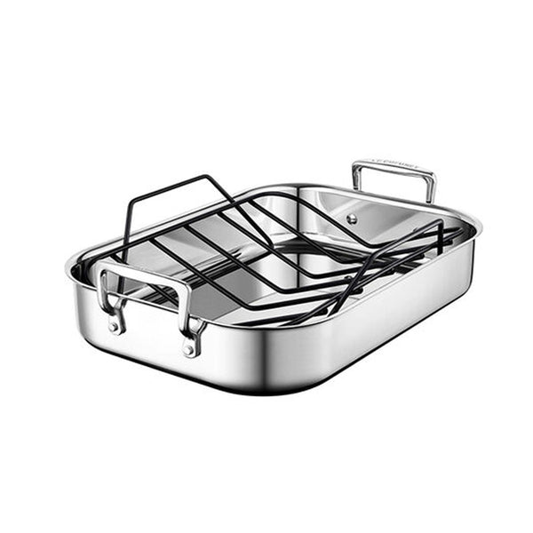 Le Creuset 17" SS Classic Rectangular Roaster & Rack 17 In