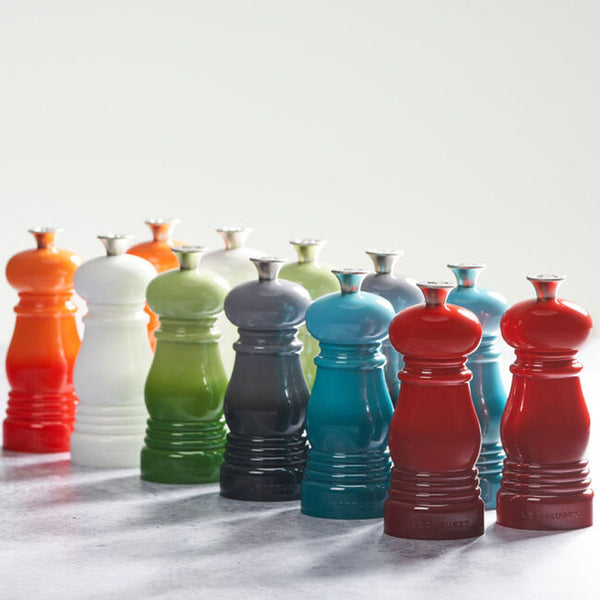 Le Creuset 5" x 2" each Petite Salt and Pepper Mill Set - Sea Salt