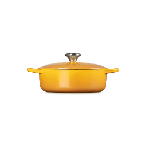 LE CREUSET 3.5 QT. SIGNATURE ROUND WIDE OVEN - NECTAR SIGNATURE SS