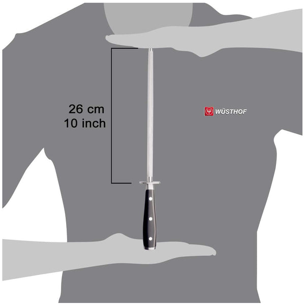 Wusthof Sharpening  10" Honing Steel, (Classic Ikon)