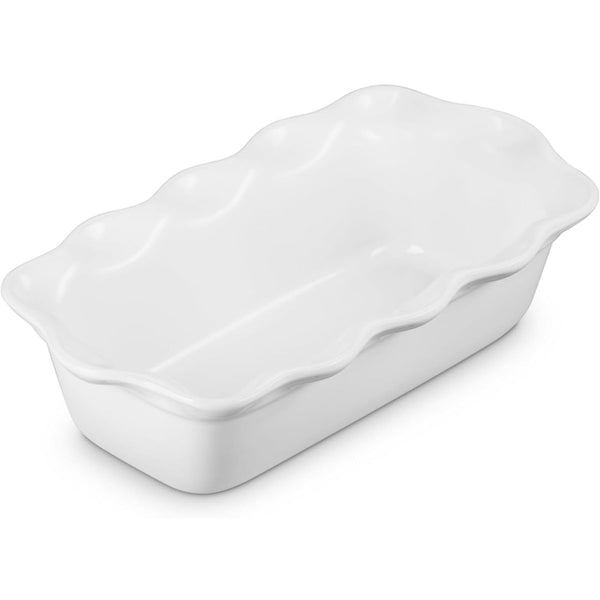 Le Creuset 9" Heritage Fluted Loaf Pan - White