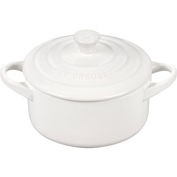 Le Creuset 4- Piece 8 oz. Cocottes w/ Mini-Cocotte Cookbook - White