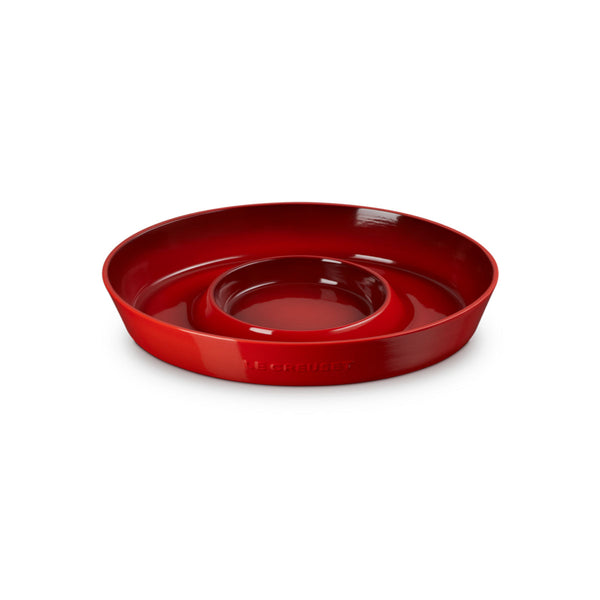 Le Creuset 13" Chip and Dip Platter - Cerise