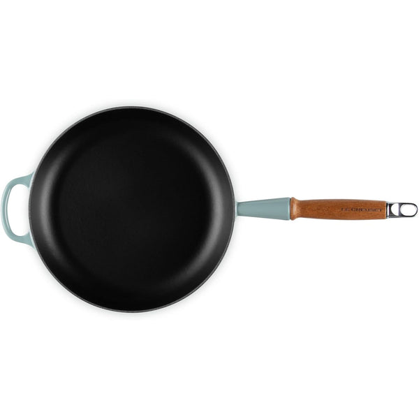 Le Creuset 10.25 in Signature Round Fry Pan 10.25 In Wood Handle Sea Salt