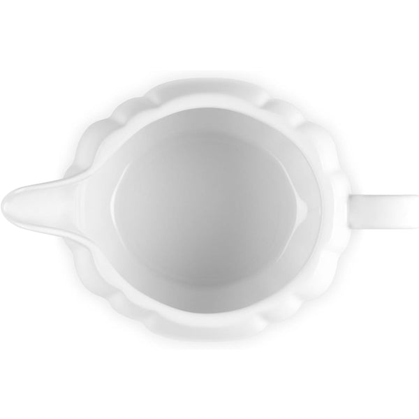 Le Creuset 14 oz. Pumpkin Gravy Boat with Lid - White