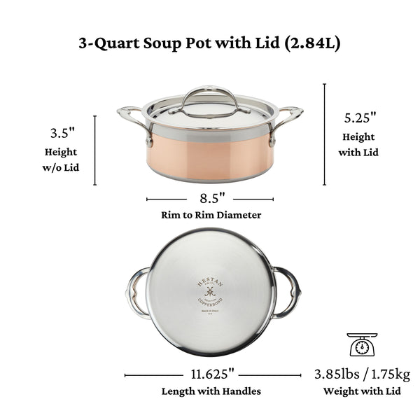 Hestan CopperBond 3 qt Covered Soup Pot (20cm)