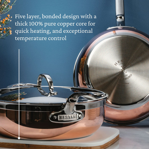 Hestan CopperBond 5qt Covered Essential Pan w/helper handle (28cm)