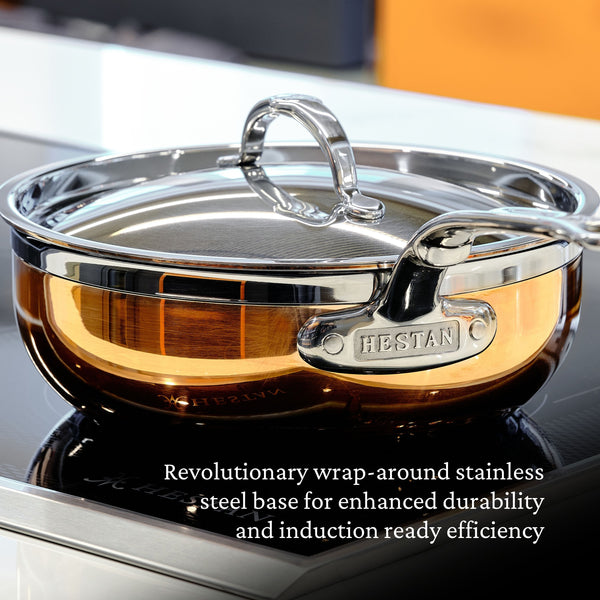 Hestan CopperBond 5qt Covered Essential Pan w/helper handle (28cm)