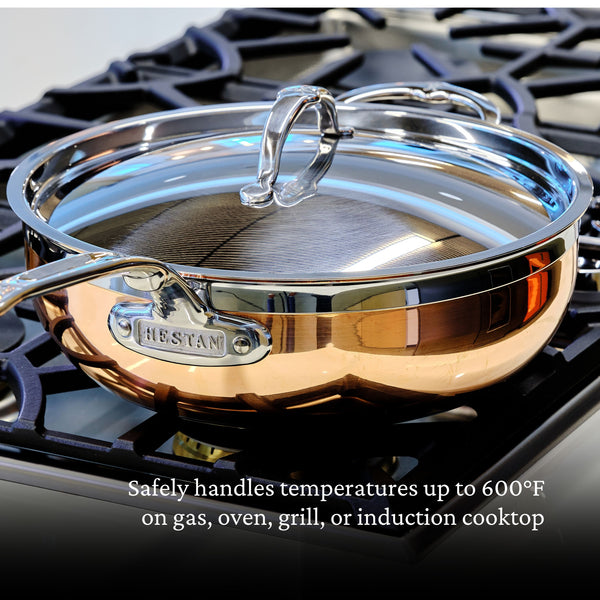 Hestan CopperBond 5qt Covered Essential Pan w/helper handle (28cm)