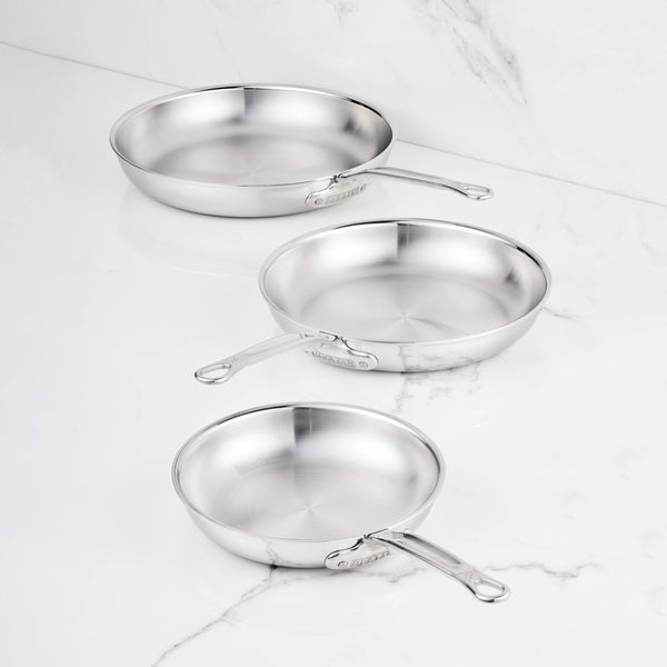 Hestan  Probond LUXE 3Pc Stainless Steel Skillet Set: 8.5, 11, & 12.5" Skillets
