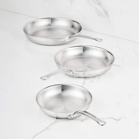 Hestan  Probond LUXE 3Pc Stainless Steel Skillet Set: 8.5, 11, & 12.5" Skillets