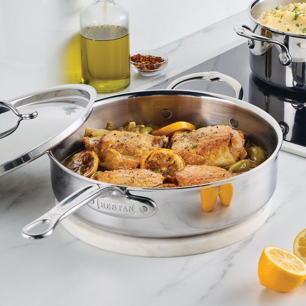 Hestan Probond LUXE 3.5Qt Covered Sauté Pan W/Helper Handle (26Cm)