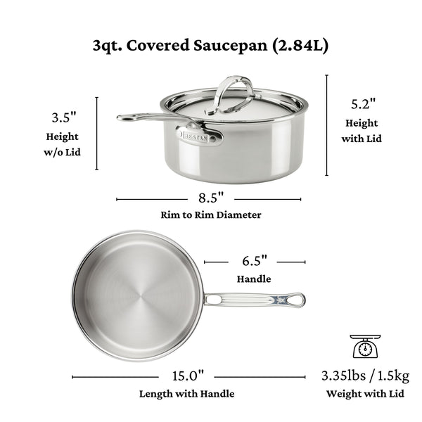 Hestan  Probond Luxe 3.0Qt Covered Saucepan (20Cm)