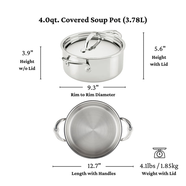 Hestan  Probond Luxe 4Qt Covered Soup Pot (22Cm)