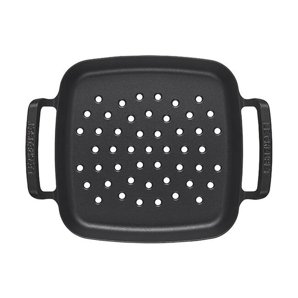 Le Creuset 12" Alpine Outdoor Collection - Square Grill Basket (Matte Black)