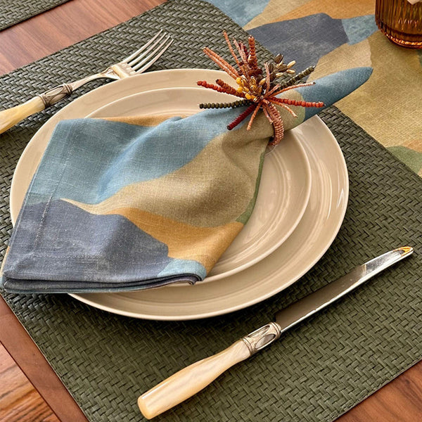 Bodrum Wicker Navy 13x18 Inch Oblong Placemats Set of 4