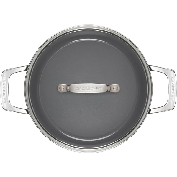 Le Creuset Essential Non-Stick Ceramic Stockpot Glass Lid 6.3 Qt