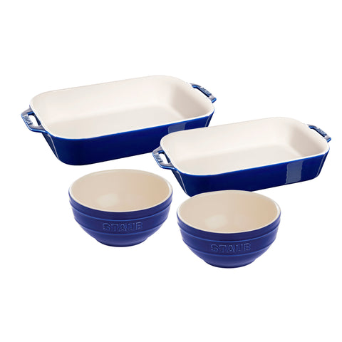 Staub Ceramics - Mixed Baking Dish Sets Staub Ceramic 4 Pc Bake & Mix Set - Dark Blue