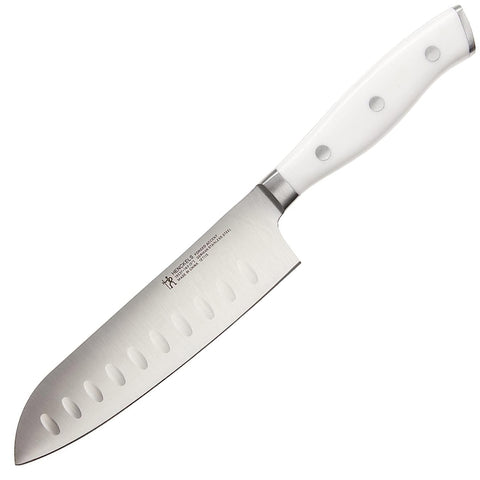 Henckels Forged Accent 5" Santoku Hollow Edge Santoku Knife - White Handle