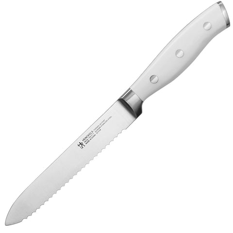 Henckels Forged Accent 5" Serrated Utility Knife - White Handle