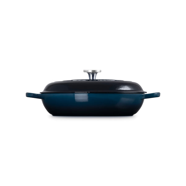 LE CREUSET SIGNATURE ROUND BRAISER 3.5QT  CRUCIBLE SS - NUIT