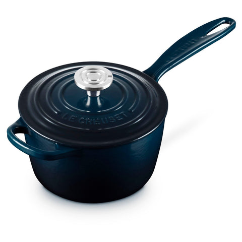 LE CREUSET SIGNATURE ROUND SAUCEPAN 1.75QT  CRUCIBLE SS - NUIT