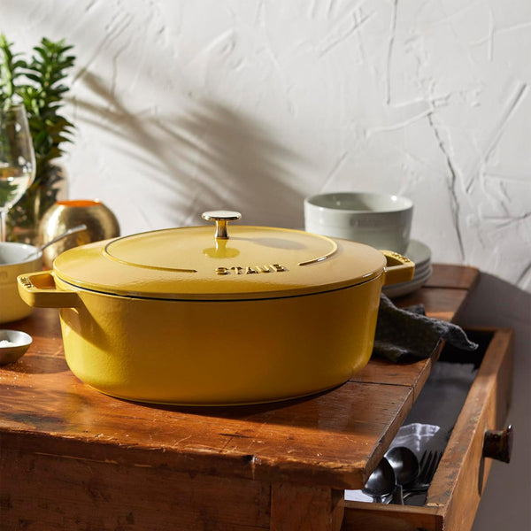 Staub 6.25-Qt Wide Oval Dutch Oven - Citron