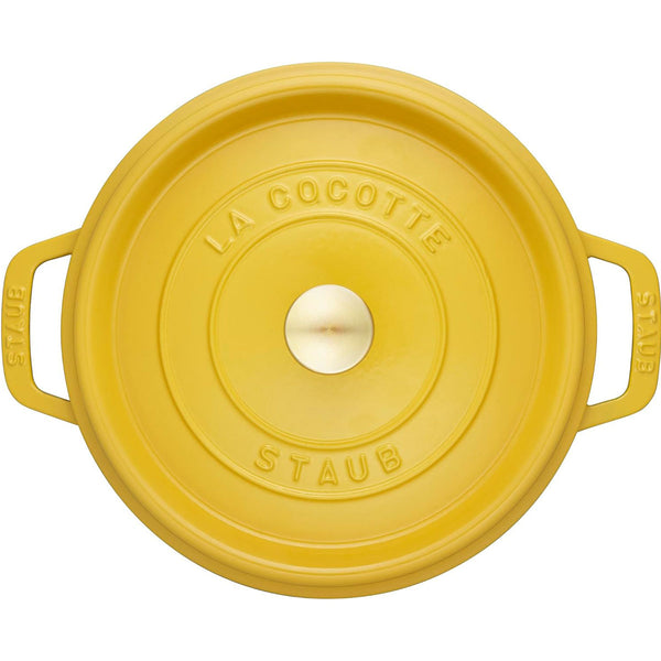 Staub Cast Iron 4-qt Round Dutch Oven - Citron