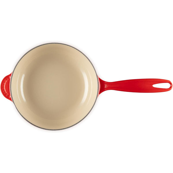 Le Creuset 2.25 qt. Traditional Round Saucier Holly 2.25 qt. Cerise Sig Gold