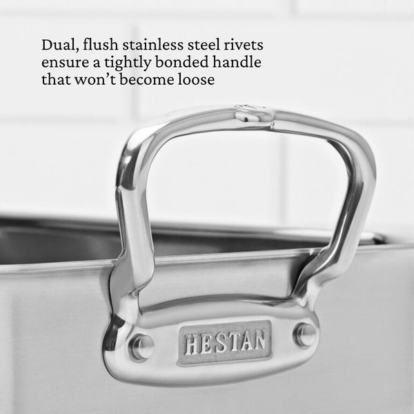 Hestan Provisions Large Classic SS Roaster w/rack (16.5x11.75"x3.5")
