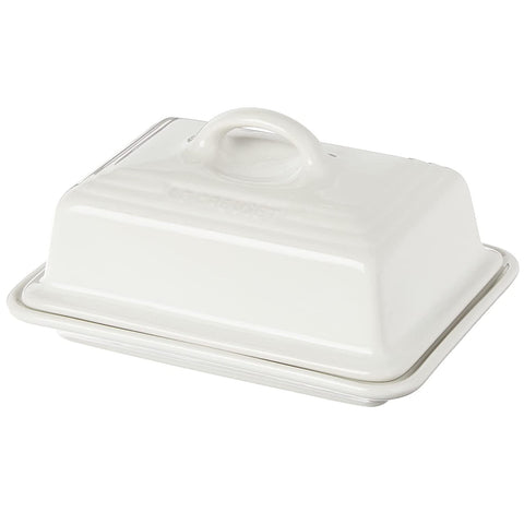 Le Creuset 6.75" x 5" x 3.5" Heritage Butter Dish - White