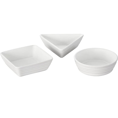 Set of 3 Tapas Dishes - White