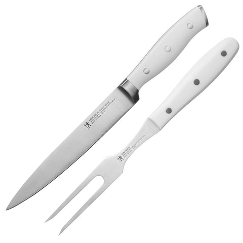 Henckels Forged Accent 2Pc Carving Set- White Handle