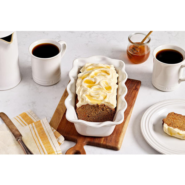 Le Creuset 9" Heritage Fluted Loaf Pan - White