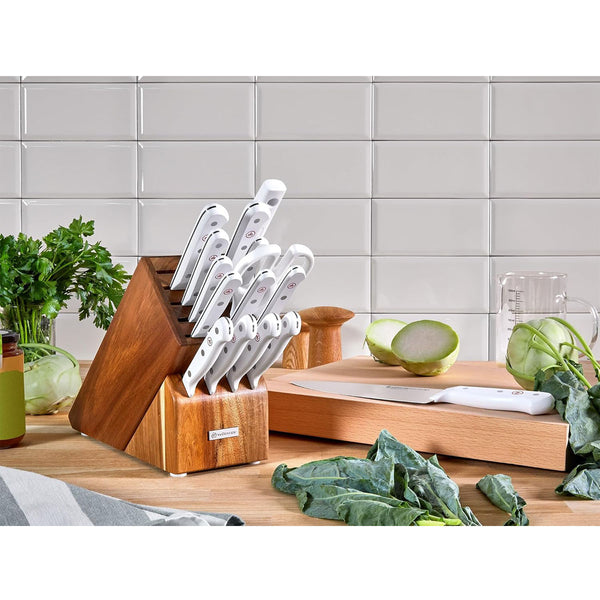 WUSTHOF GOURMET WHITE TWO PIECE CHEF'S SET