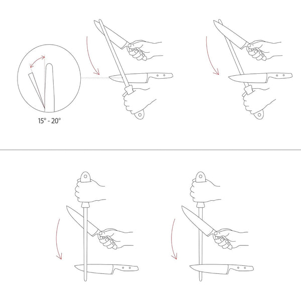 Wusthof Diamond Sharpening Stick 23cm Black Silver