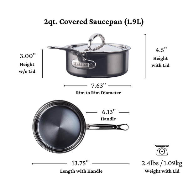 Hestan Nanobond 2-Quart Covered Saucepan