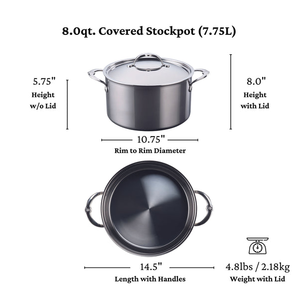 Hestan Nanobond 8 Quart Covered Stockpot
