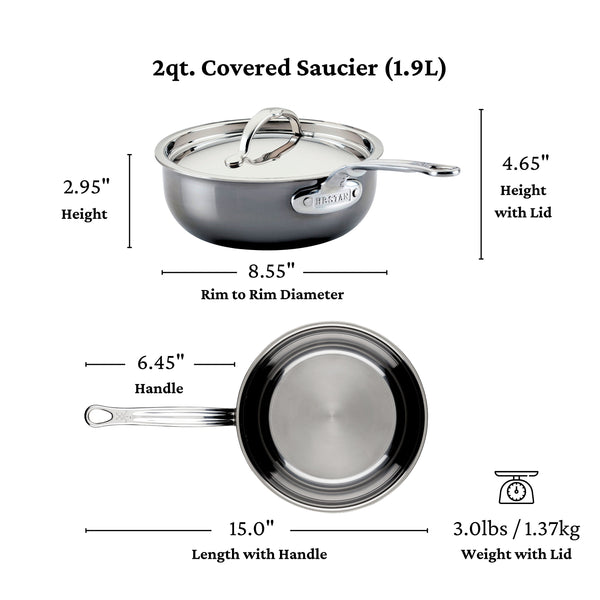 Hestan NanoBond 2.0qt Covered Saucier (20cm)