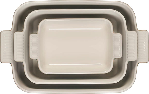 Le Creuset 1.1 qt., 2.5 qt. & 4 qt. Heritage Set of 3 Rectangular Dishes - Artichaut