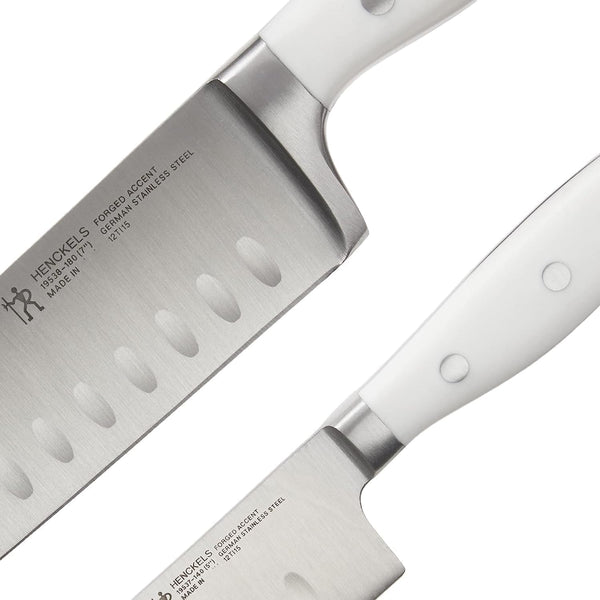 Henckels Forged Accent 2Pc Asian Knife Set- White Handle