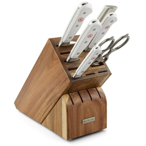 Wusthof Classic 7-Piece Knife Block Set - White